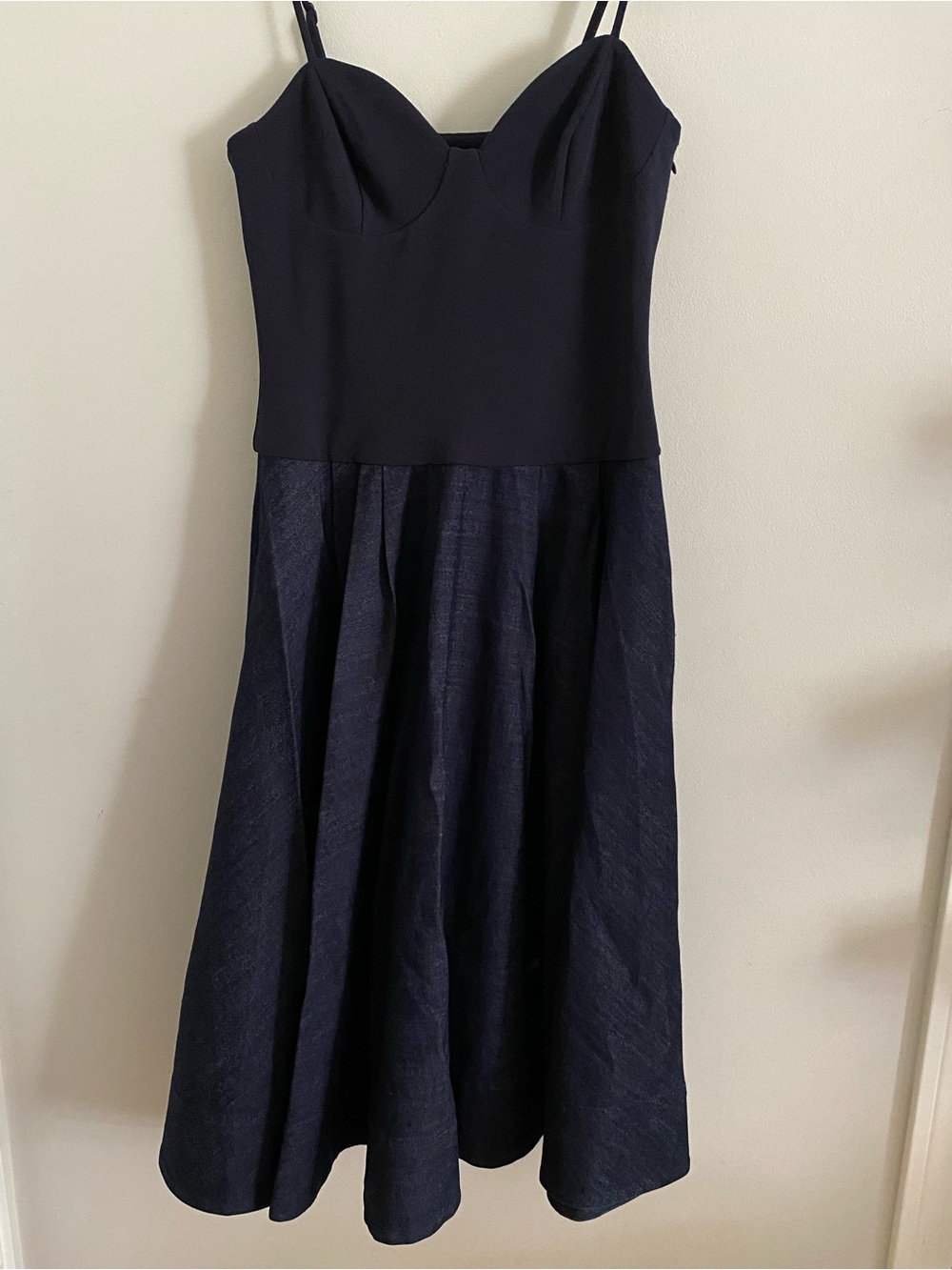 Anthropologie Mare Mare Knit Denim Twofer Midi Dress size S new with tag denim - Picture 9 of 9